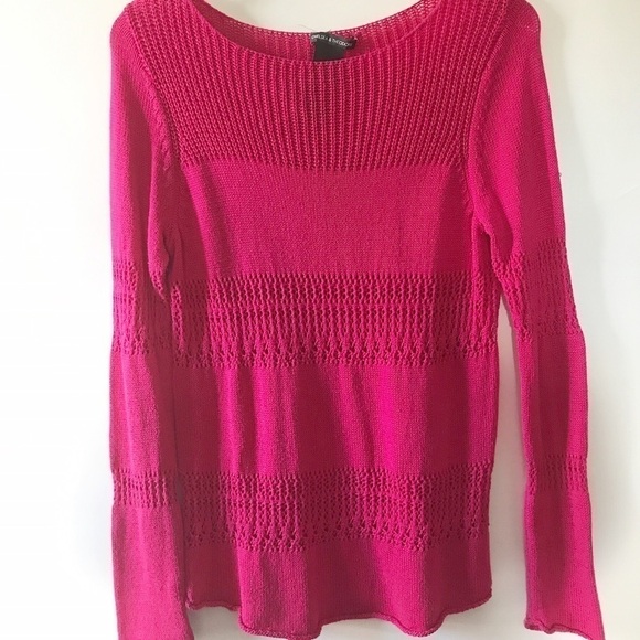 Chelsea & Theodore pink knit & crochet detail M - Picture 3 of 8